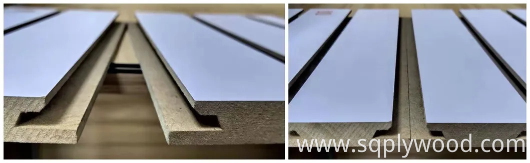 Melamine Grooved MDF Slot/Slatwall MDF for Display Furniture